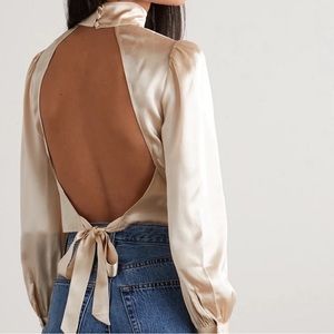 Reformation Cielo top. 100% silk